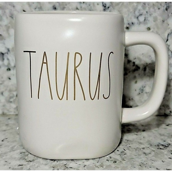Rae Dunn Coffee Tea Mug Cup Taurus Zodiac 18oz NEW Cream Colored X-Large…‎ - Picture 1 of 5